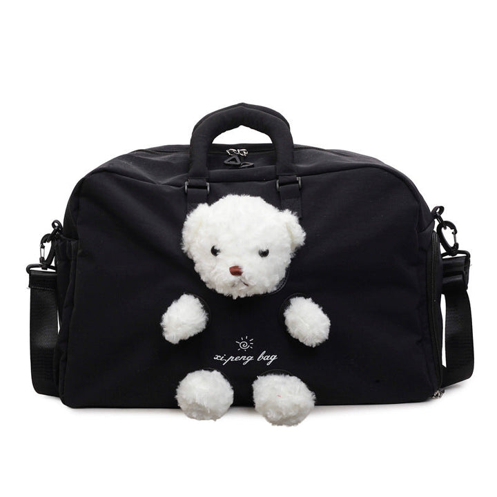 Travel bag with cute plush bear Kalsten