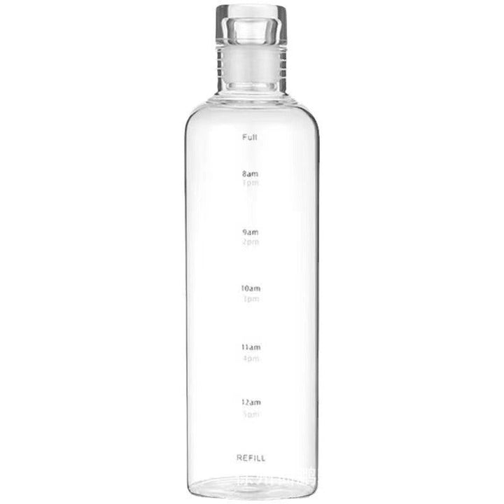 Women's transparent motif drinking bottle with time markers Kalsten