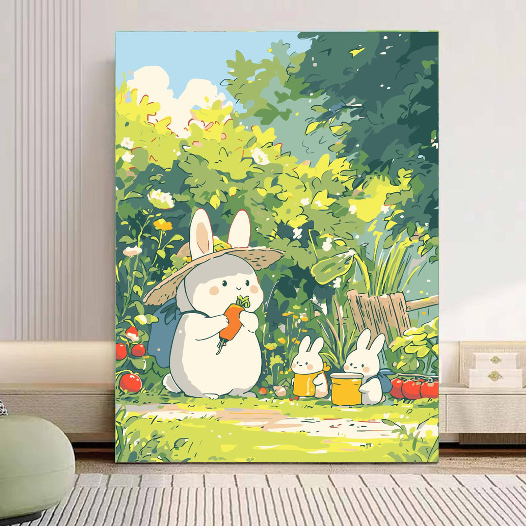 Playful Panda Illustration Canvas Art Kalsten