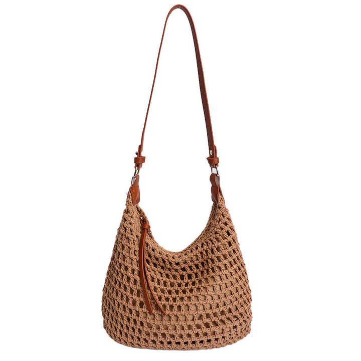Trendy Mesh Bag with Leather Accents Kalsten