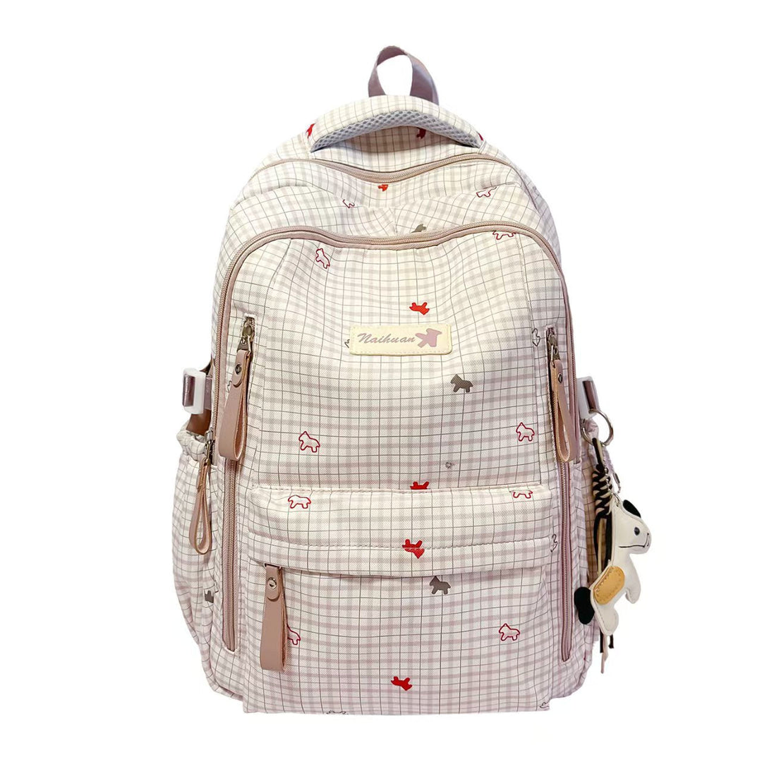 Stylish Grid Patterned Backpack Kalsten
