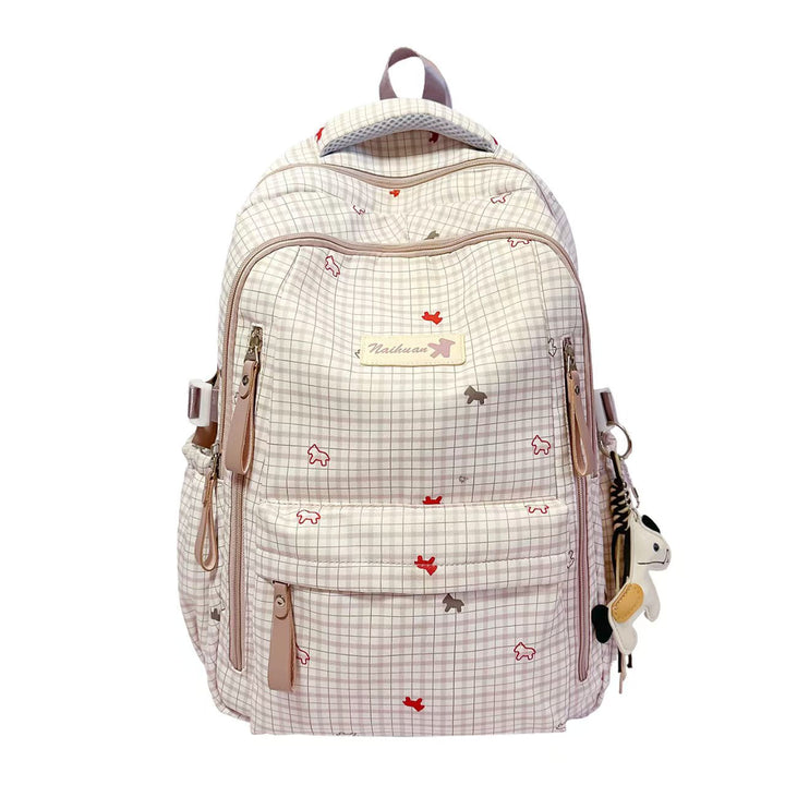 Stylish Grid Patterned Backpack Kalsten