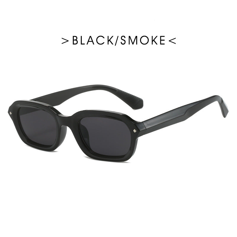 Ladies trendy rectangular sunglasses with completely transparent frame and UV protection Kalsten