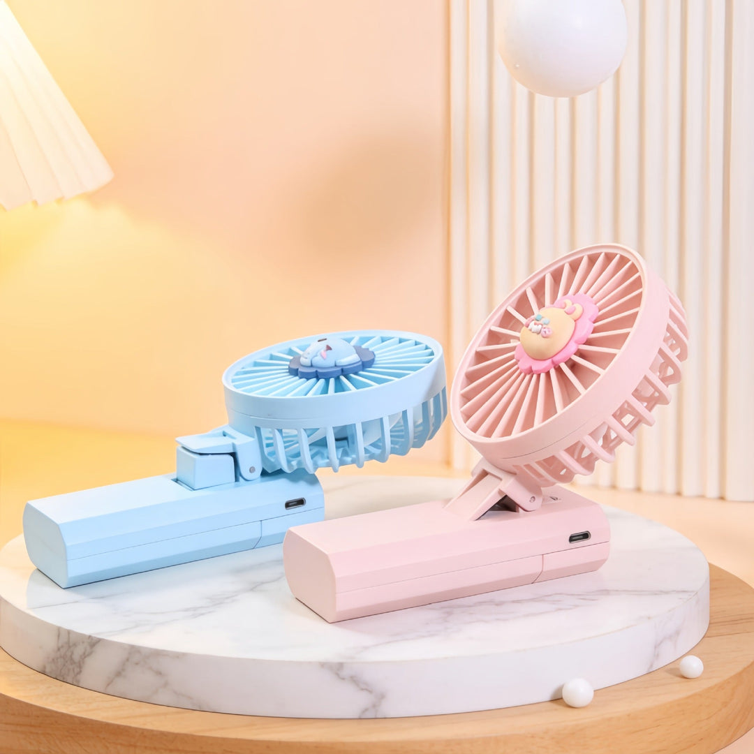 Women's Portable Mini Handheld Fan with Cute Lion Design Kalsten