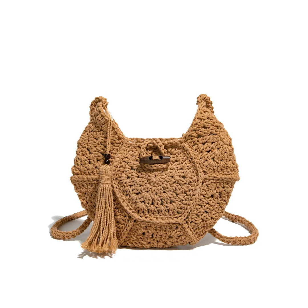 Hand-knotted shoulder bag with tassels Kalsten