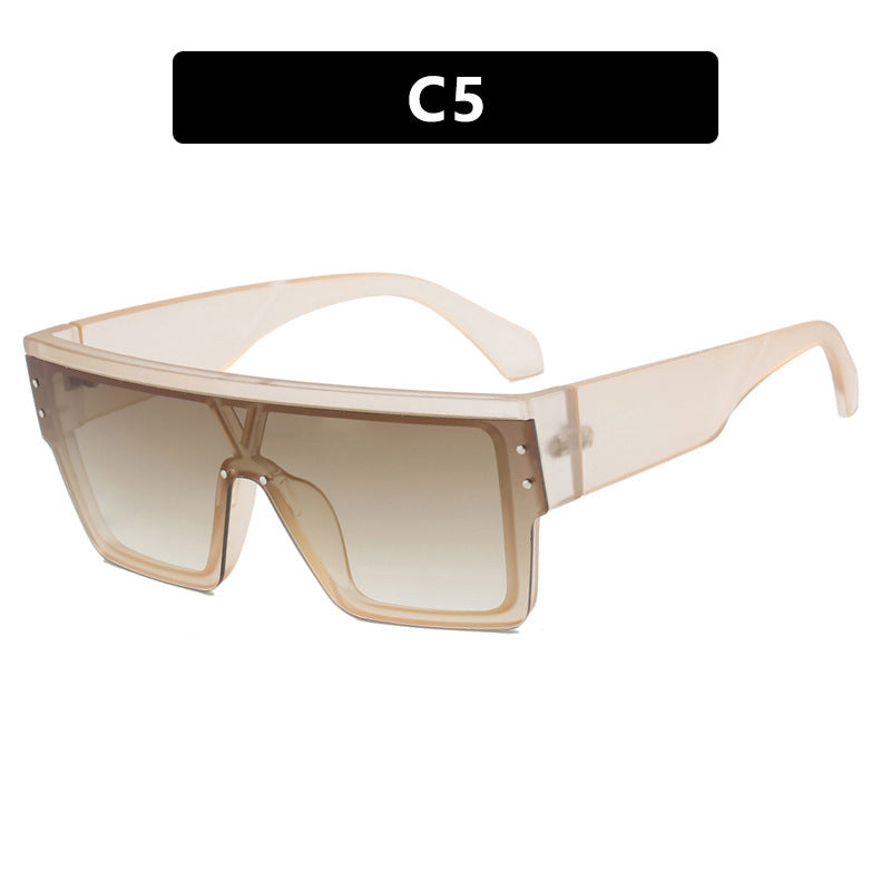 Women futuristic oversized sunglasses with clear lenses Kalsten