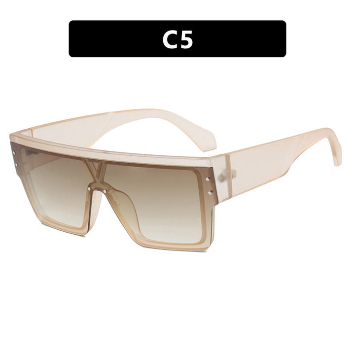 Women futuristic oversized sunglasses with clear lenses Kalsten