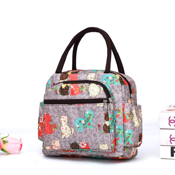 Cat Pattern Insulated Lunch Tote Kalsten