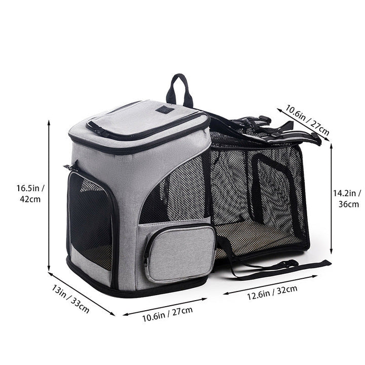 Cat transport backpack with breathable mesh panels Kalsten