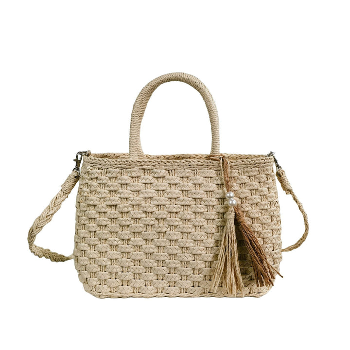 Woven Handbag with Drawstring Kalsten