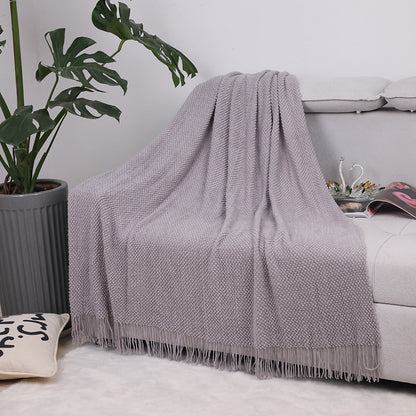 Cozy Knitted Throw Blanket