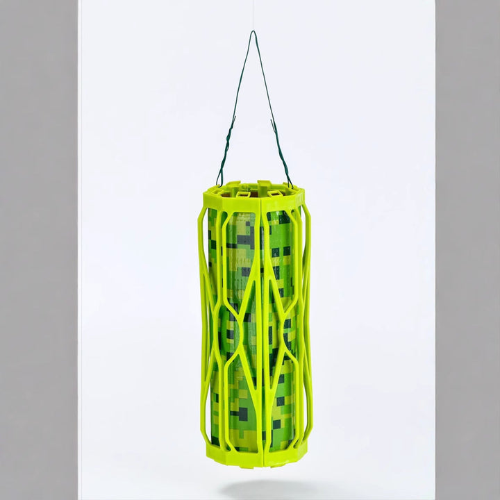 Hanging insect trap lantern with UV LED attractant and protective cage Kalsten