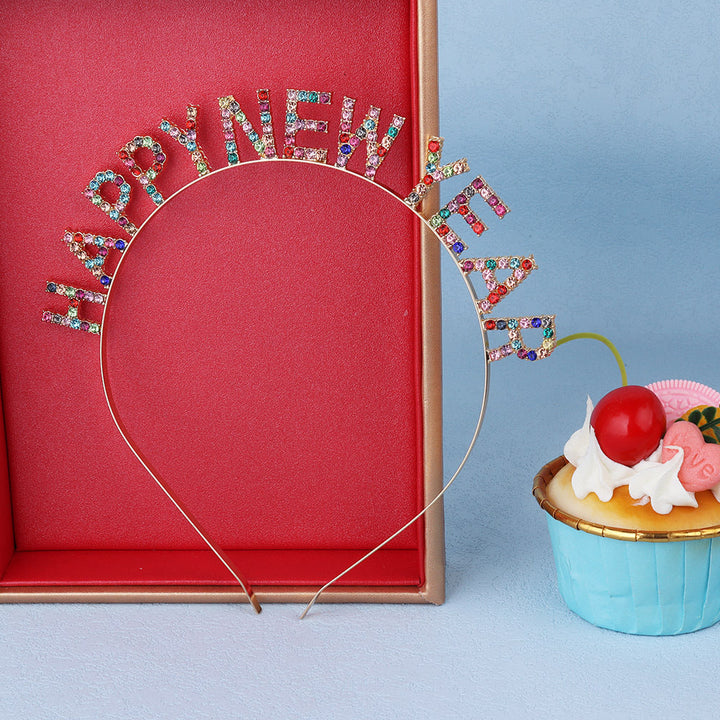 Ladies Glitter Hair Band with "Happy New Year" inscription Kalsten