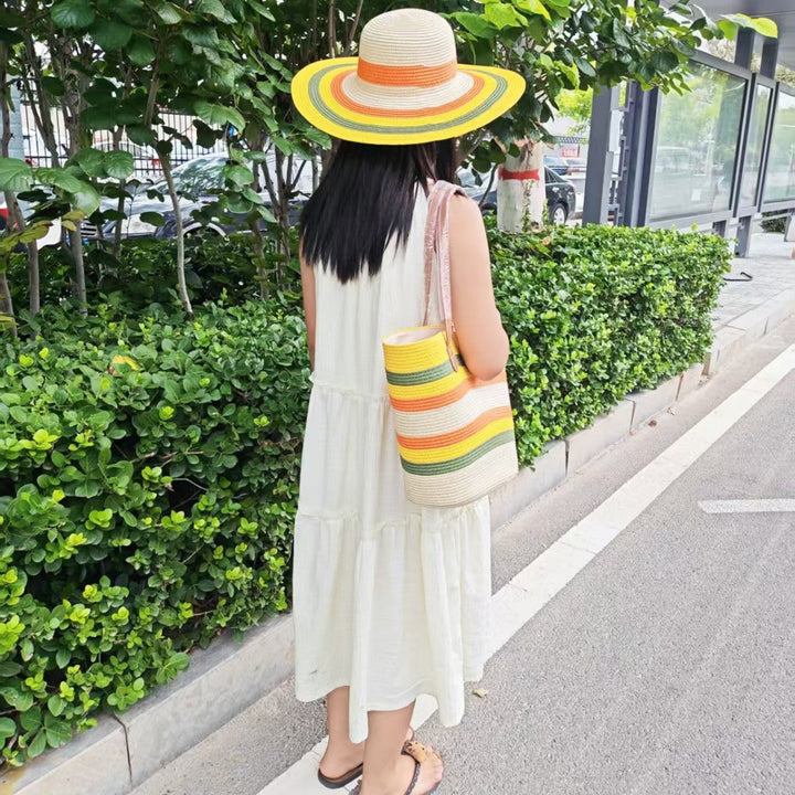 Summery beach bag and sun hat Kalsten