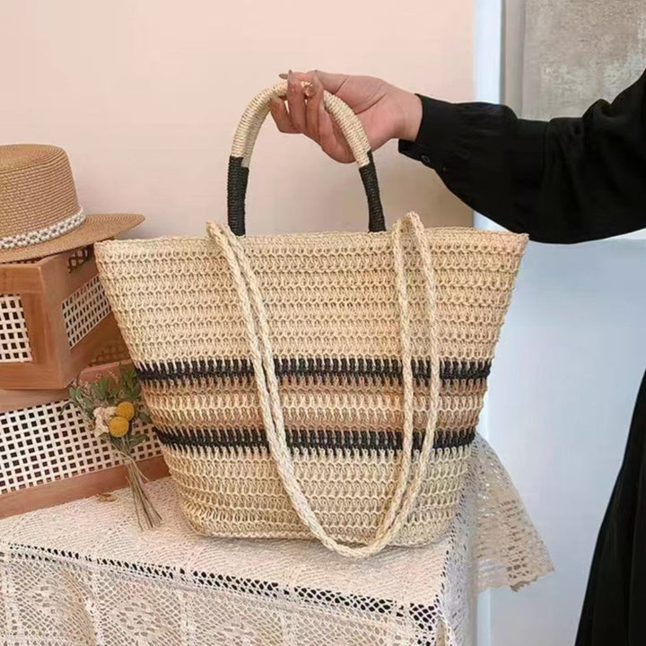 Handmade basket bag with modern patterns Kalsten