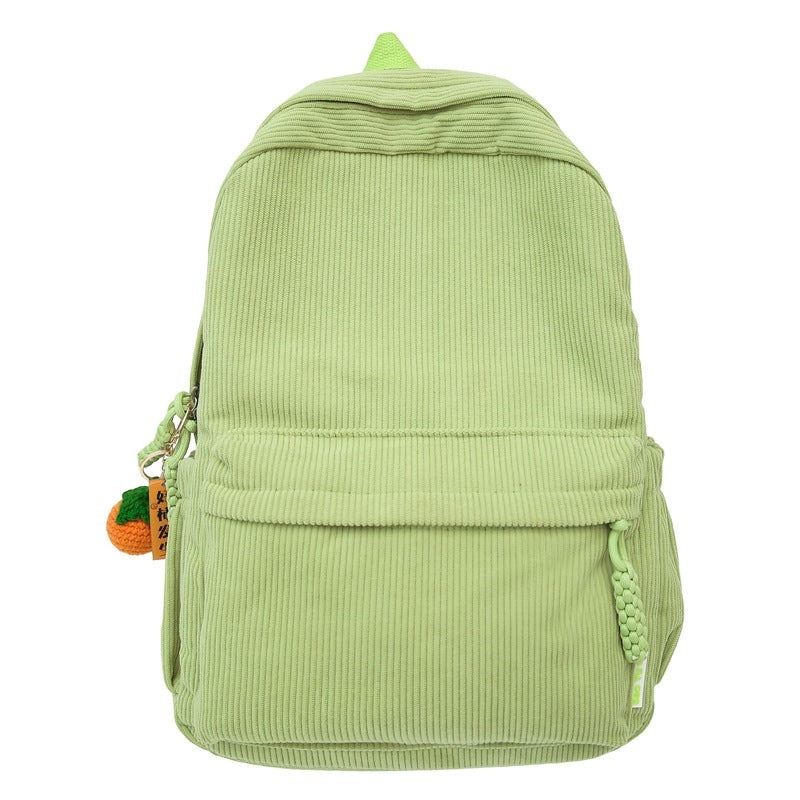 Textured Corduroy Laptop Backpack Kalsten