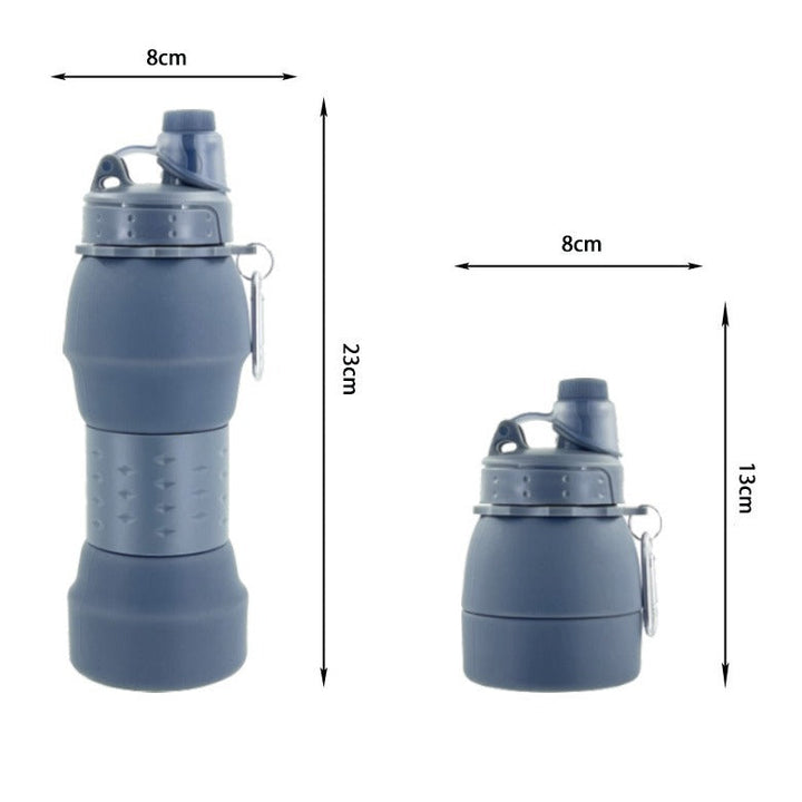 Women's collapsible silicone drinking bottle with practical clip Kalsten
