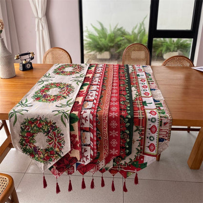 Festive Christmas-Themed Table Runner