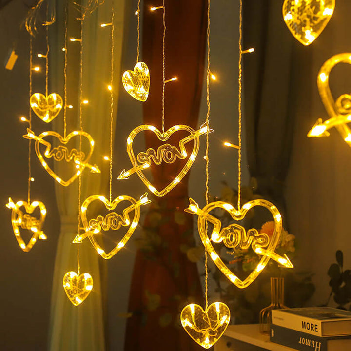 Love Curtain Lamp Room Holiday Romantic Christmas Decoration | Kalsten