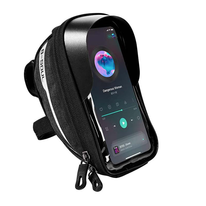 touchscreen handlebar phone bag with waterproof shell and reflective strip Kalsten