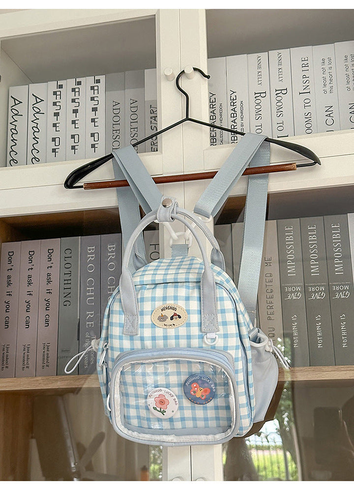 Cute Plaid Mini School Backpack