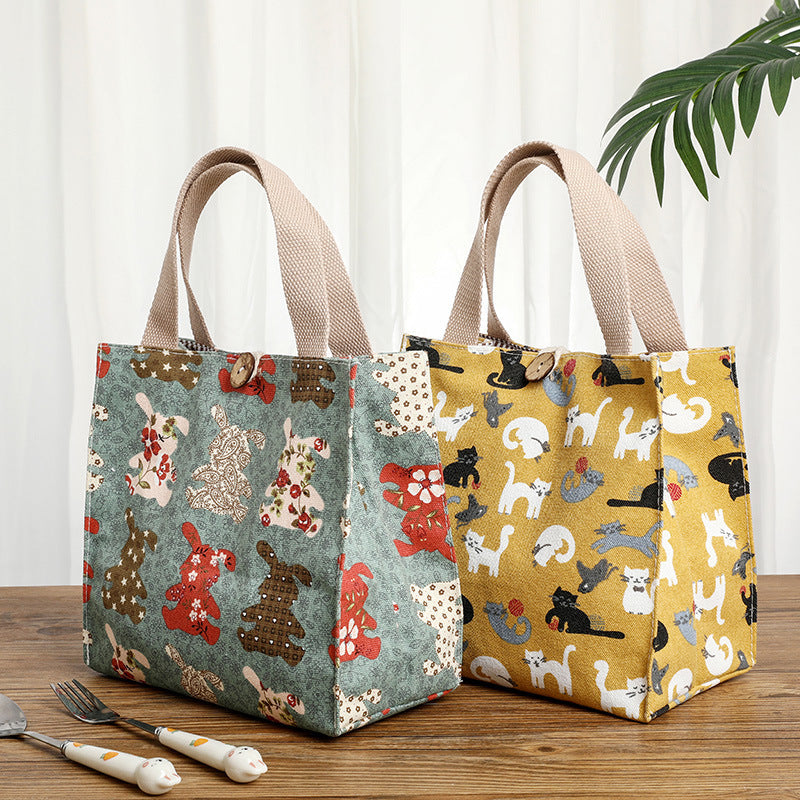Cute Cat-Themed Storage Tote Kalsten