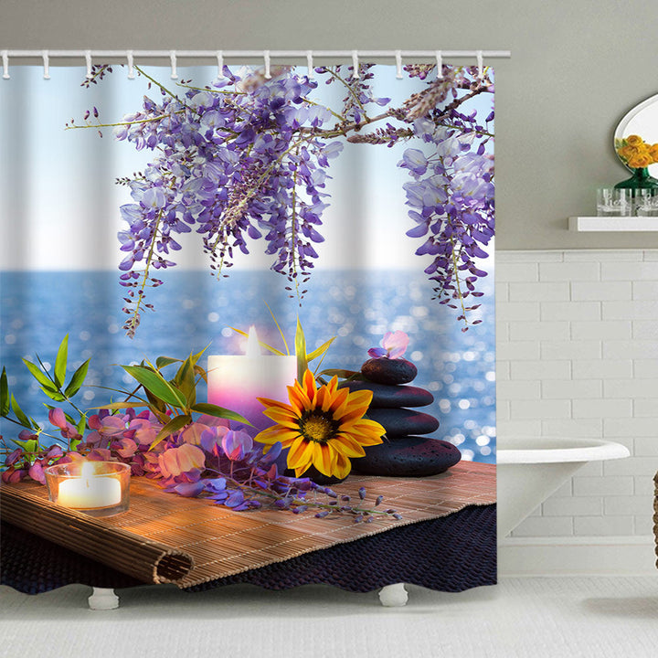 Tranquil Zen Nature Shower Curtain Kalsten