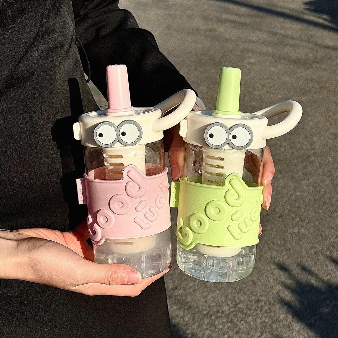 Women's water bottle with interactive straw and emotion Kalsten