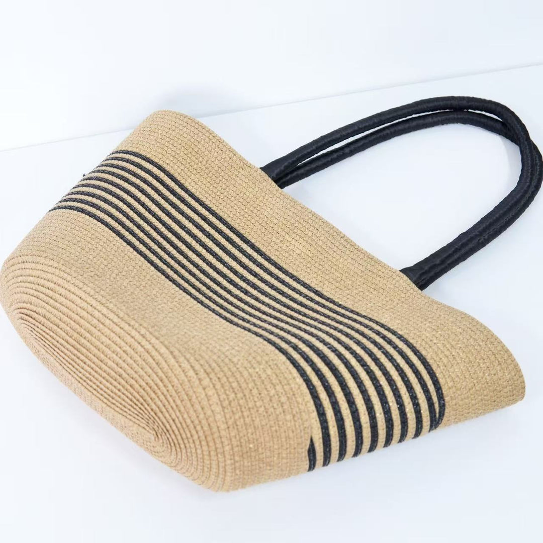 Beach bag with elegant stripe pattern and sturdy shoulder straps Kalsten
