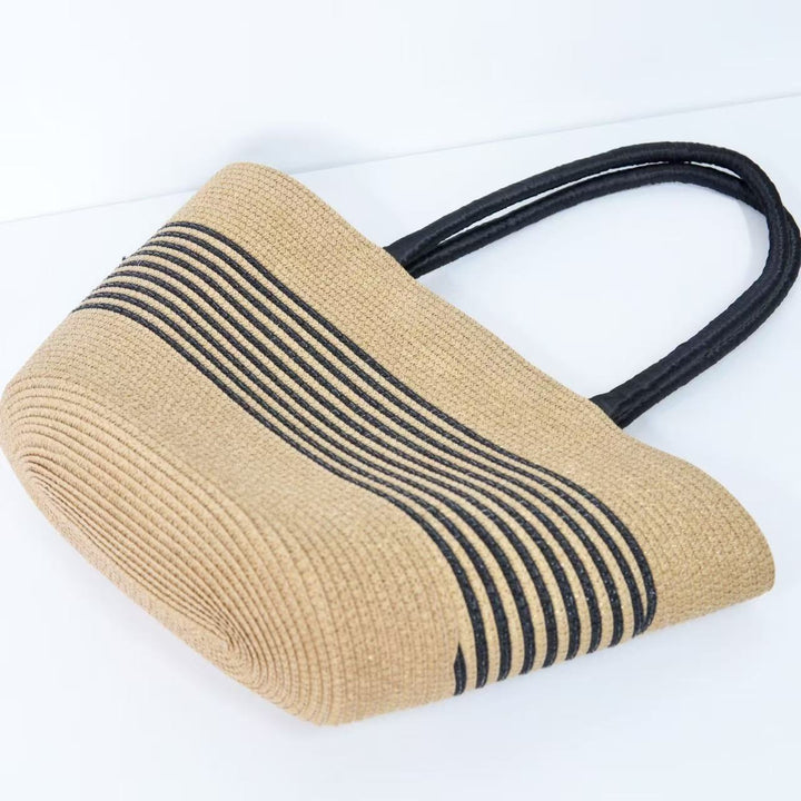 Beach bag with elegant stripe pattern and sturdy shoulder straps Kalsten