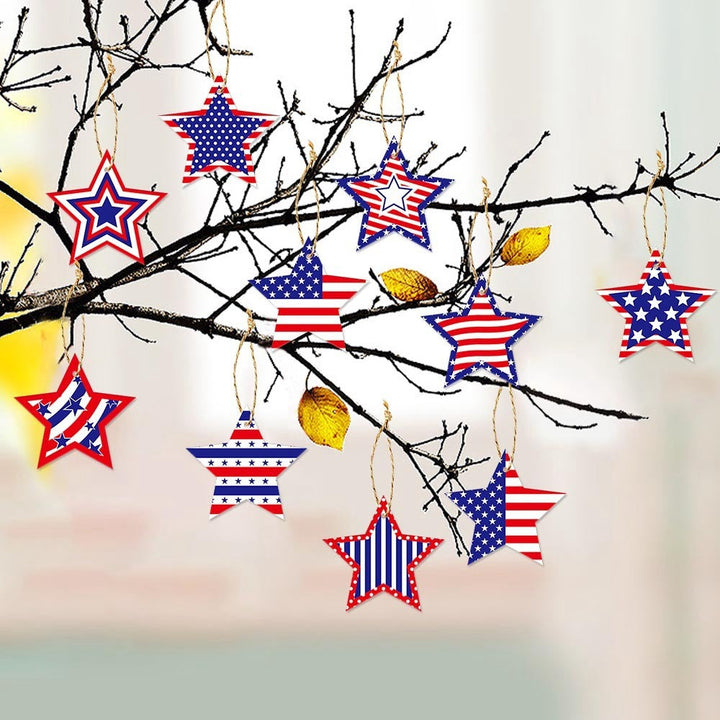 Independence Day layered star-shaped hanging party garland and tabletop decorations Kalsten
