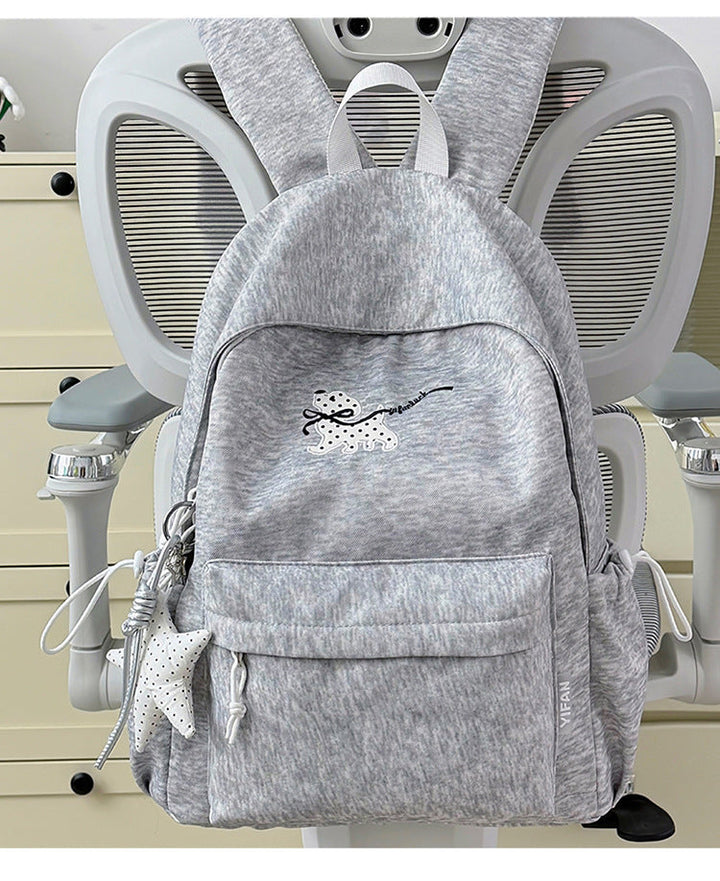 Embroidered Casual School Backpack