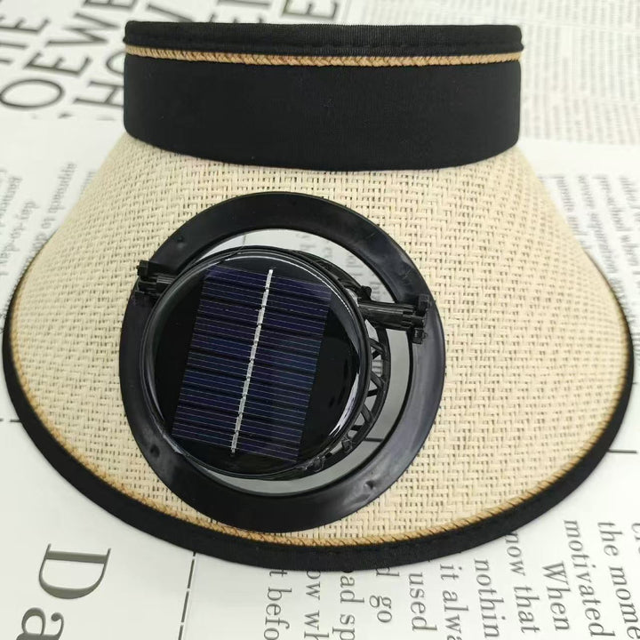 Sport Sun Visor with detachable front fan, adjustable headband and reflective piping Kalsten