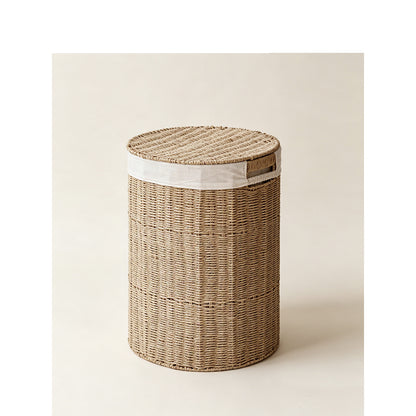 Stylish laundry basket made of natural material Acalora
