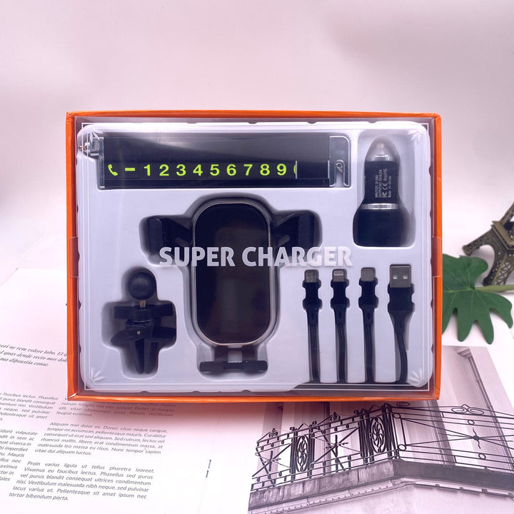Unisex cordless car charging holder with integrated phone holder Kalsten