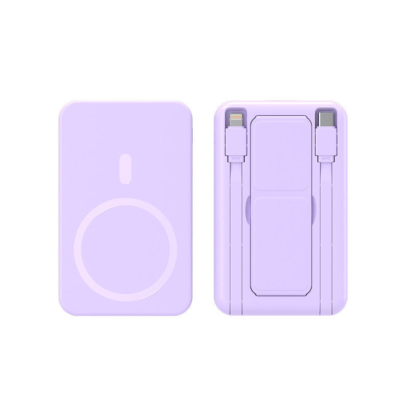 Portable wireless charger with integrated cable system Kalsten