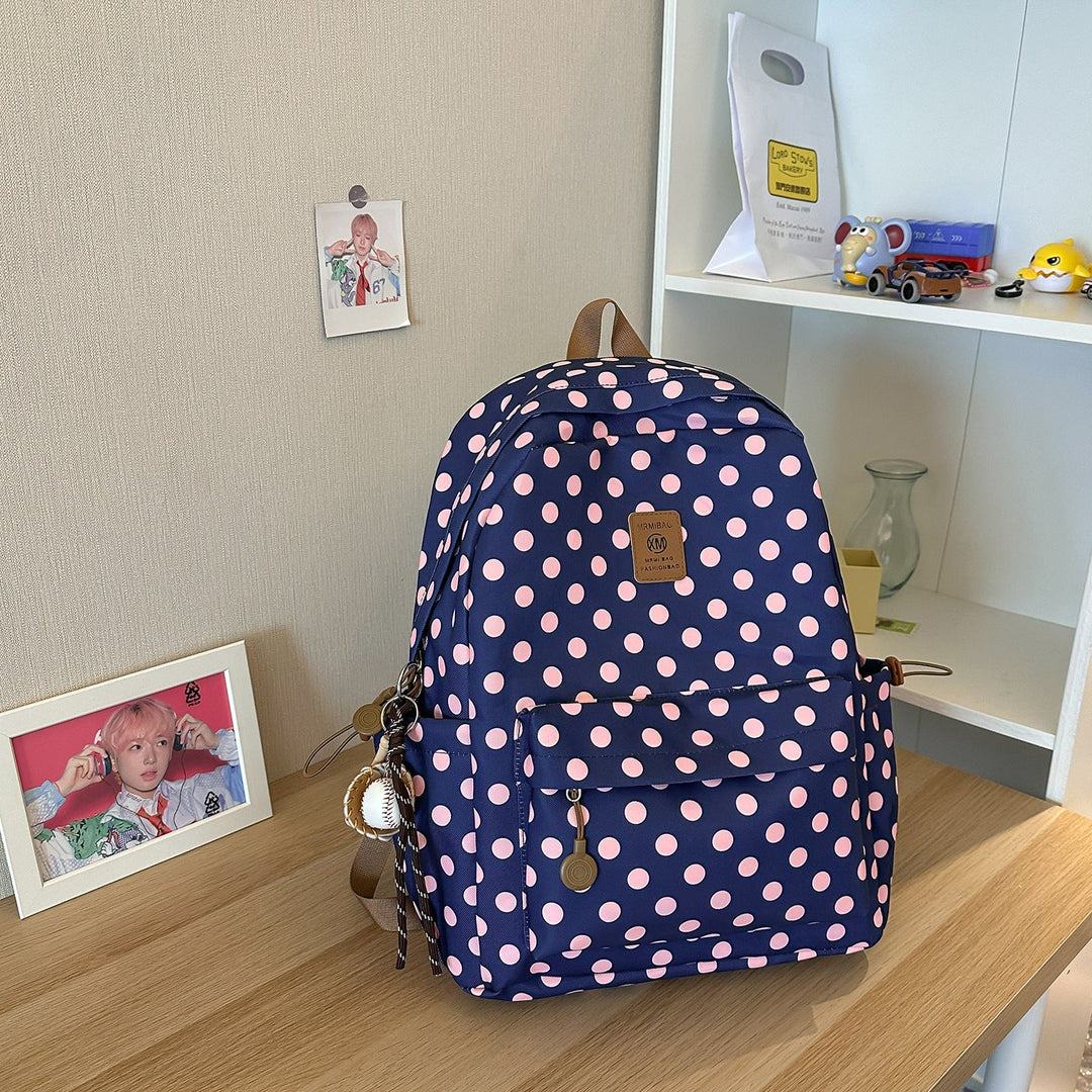 Casual Polka Dot School Backpack