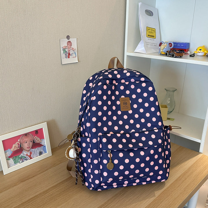 Casual Polka Dot School Backpack