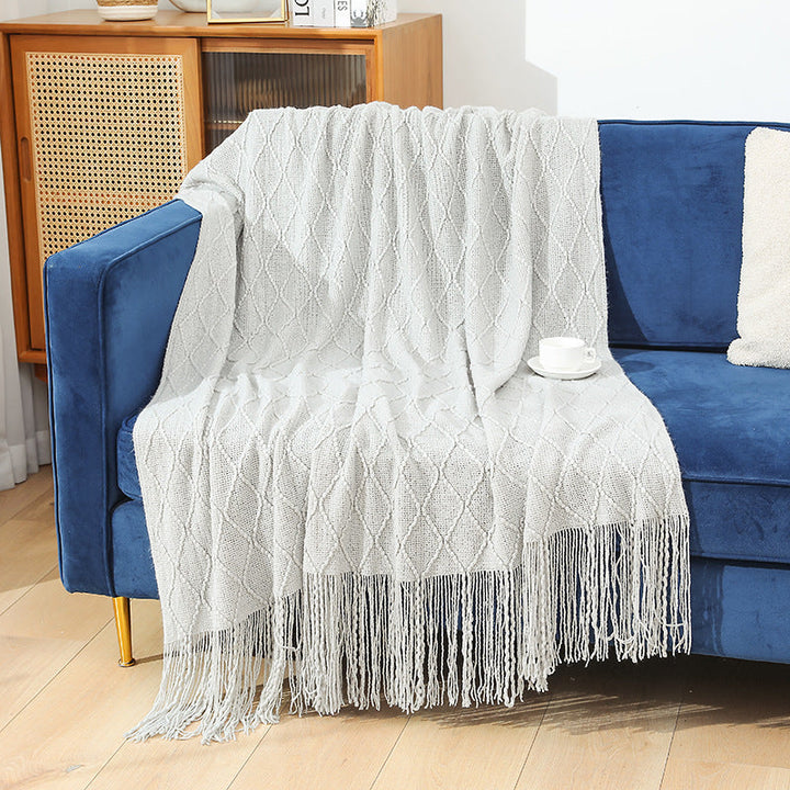 Women High-quality and stylish fleece blanket with modern textured pattern Kalsten