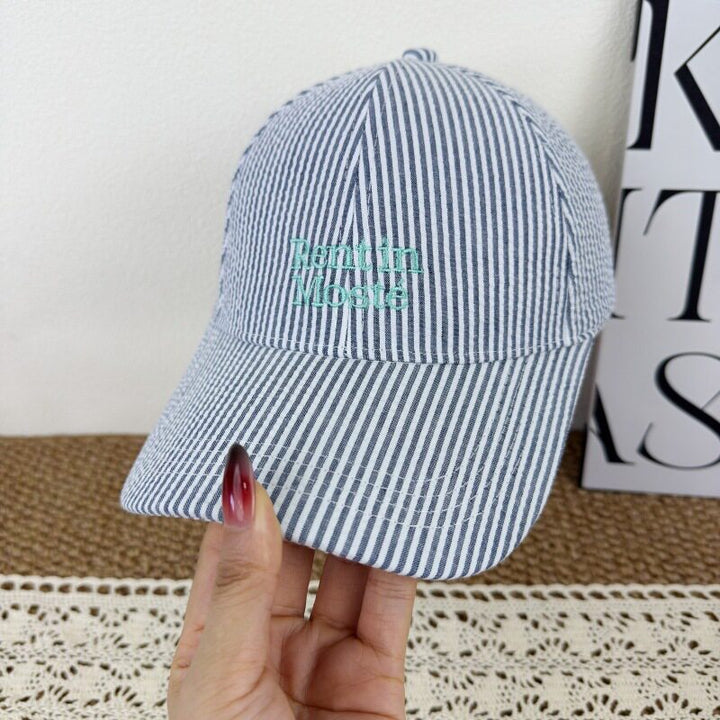 Women's Striped Embroidered Baseball Cap Kalsten