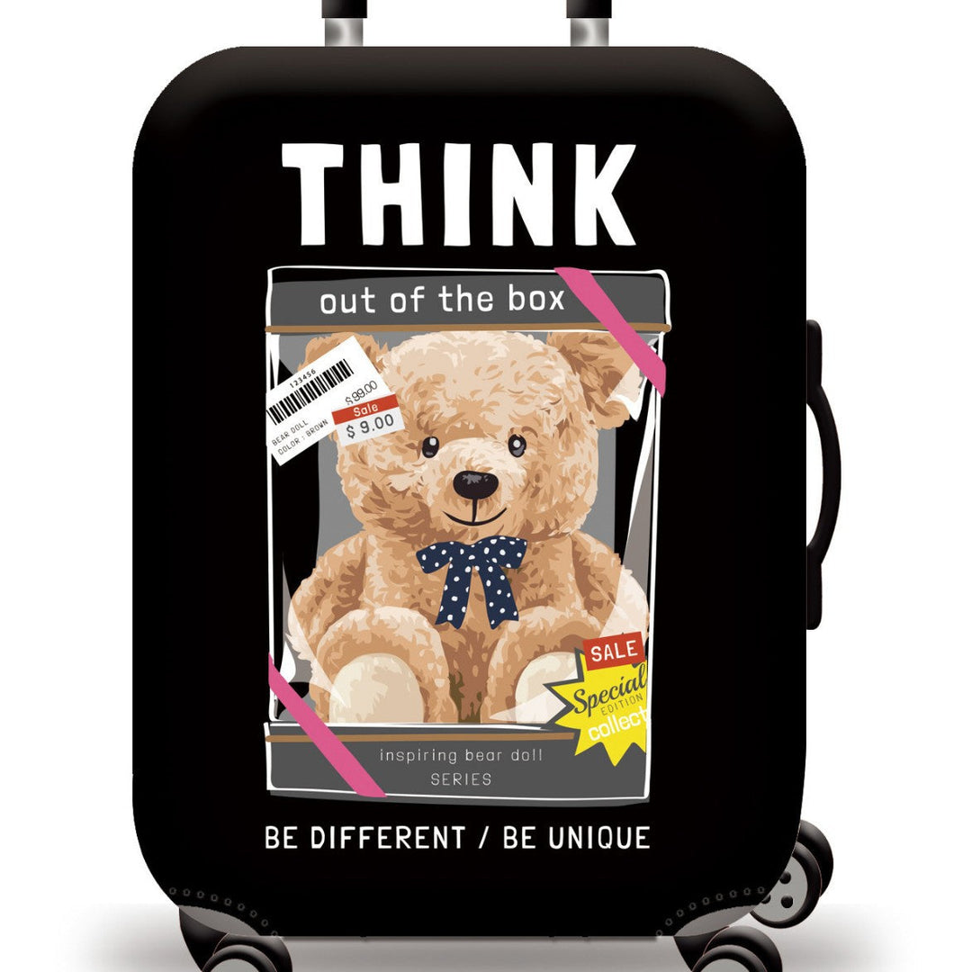 Unisex nan Kids Trolley Suitcase with cute teddy bear design, hard shell, telescopic handle and four swivel wheels Kalsten