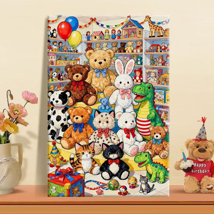 Playful Teddy Bear Wall Art Kalsten