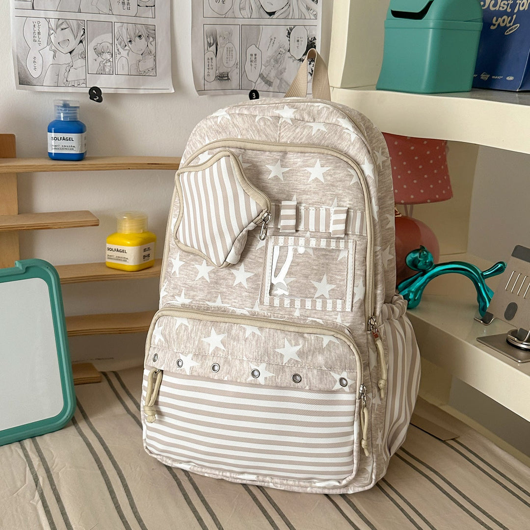 Charming Star-Embellished School Backpack