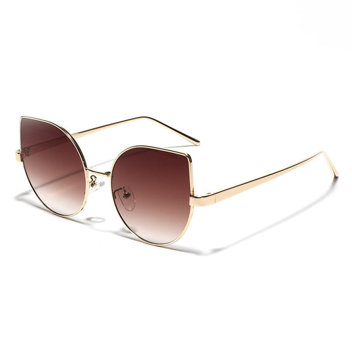 Ladies Cat-Eye Sunglasses with Polarized Lenses and Elegant Metal Frame Kalsten