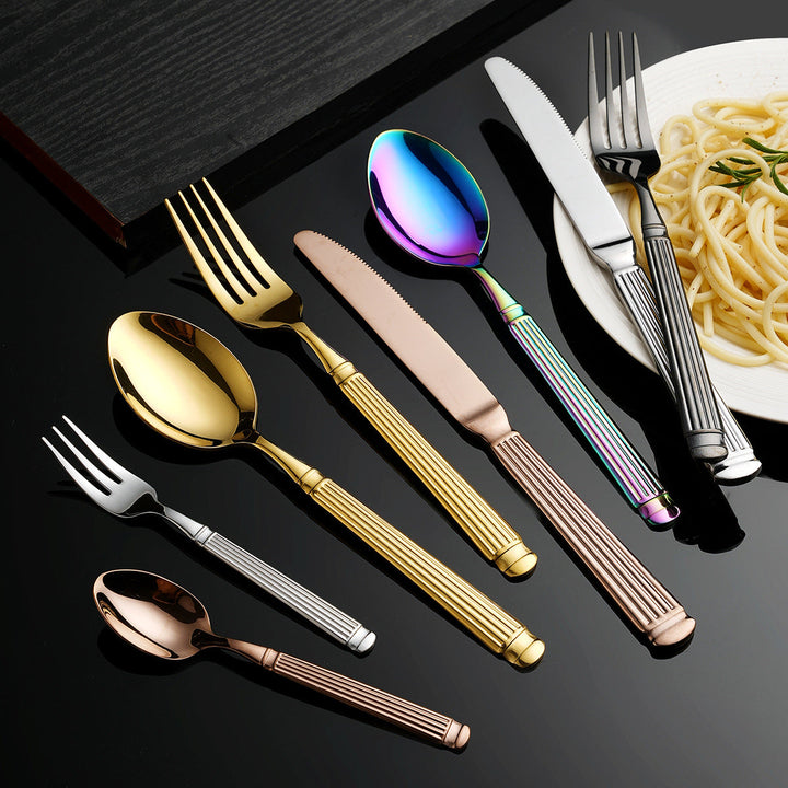 Elegant dessert spoon with exclusive surface design Kalsten