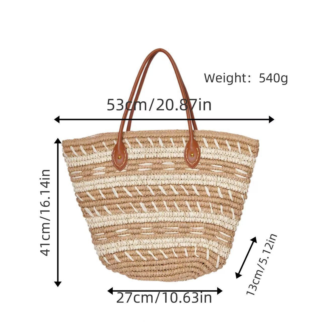 Bast-Beach bag with Elegant Structured Design Kalsten