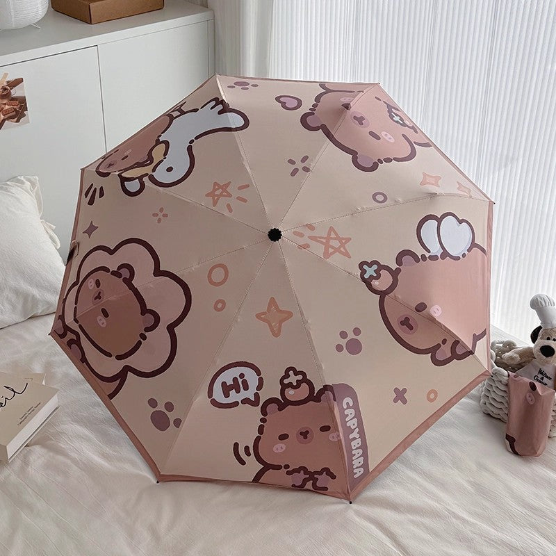Women's high-quality folding umbrella with playful animal motif Kalsten