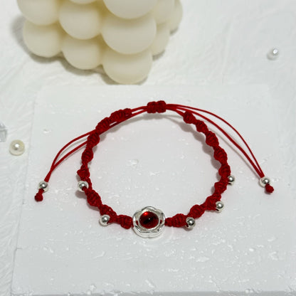 Adjustable Knot Bracelet with Gemstone Acalora