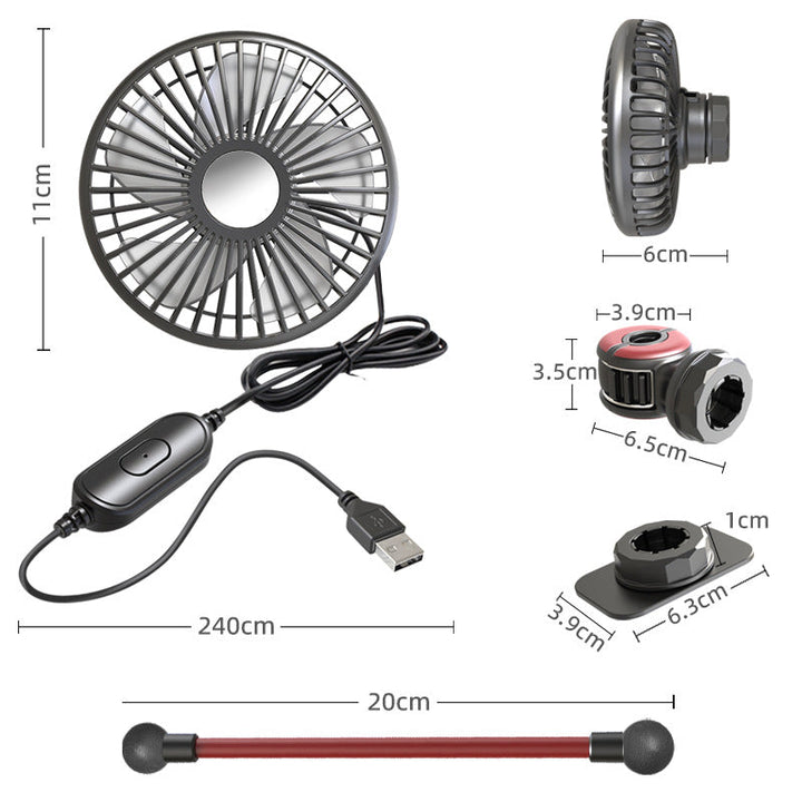 Unisex Portable Desktop USB Fan with Adjustable Speed and Compact Design Kalsten