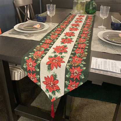 Festive Embroidered Table Runner